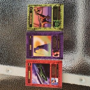 Marvel - Genio Power Trading Cards - Vintage - Set of 3 - GUC